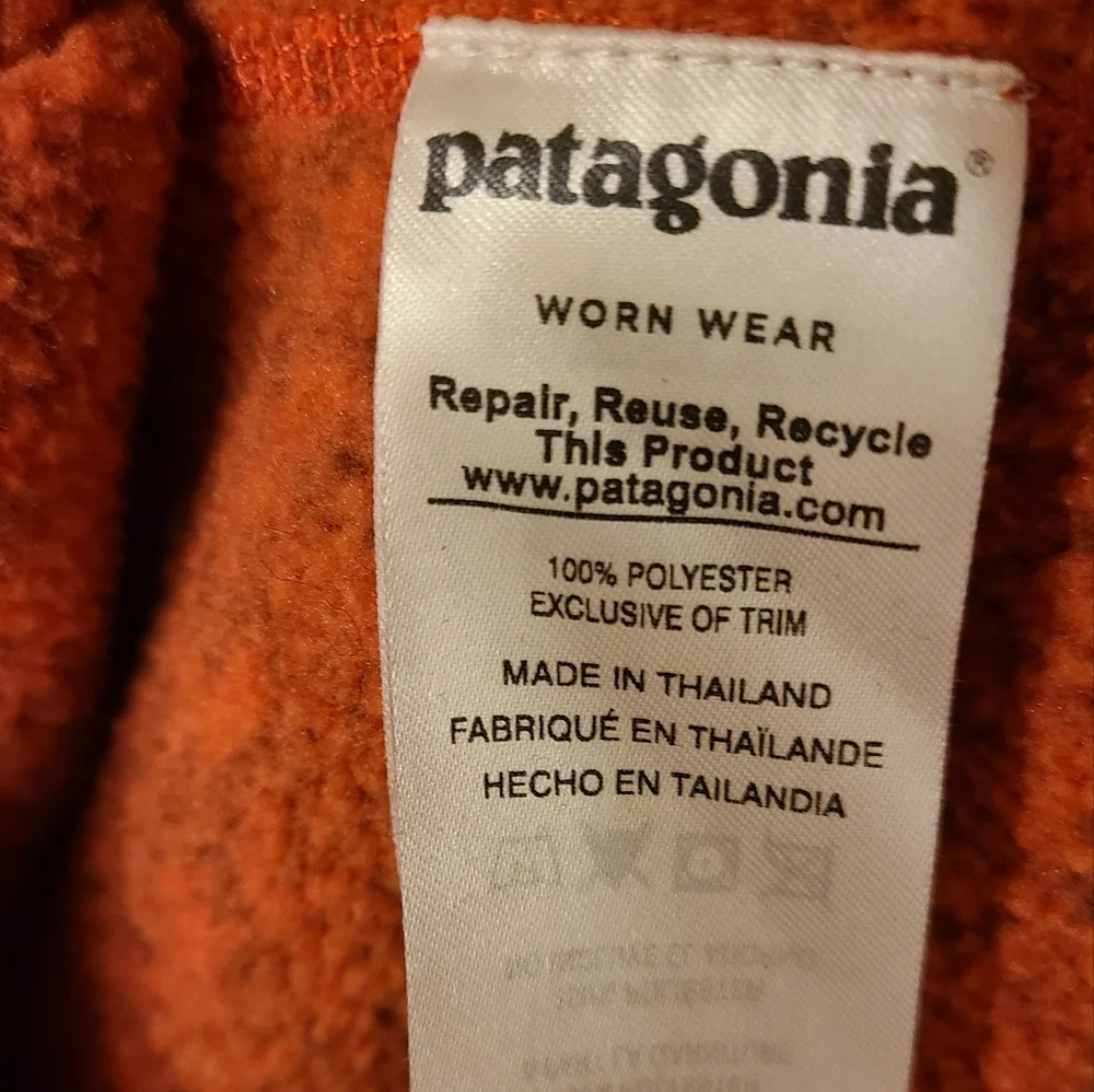 Patagonia Small Women's Better Sweater 1/4 Zip in Tomato - Picture 4 of 4